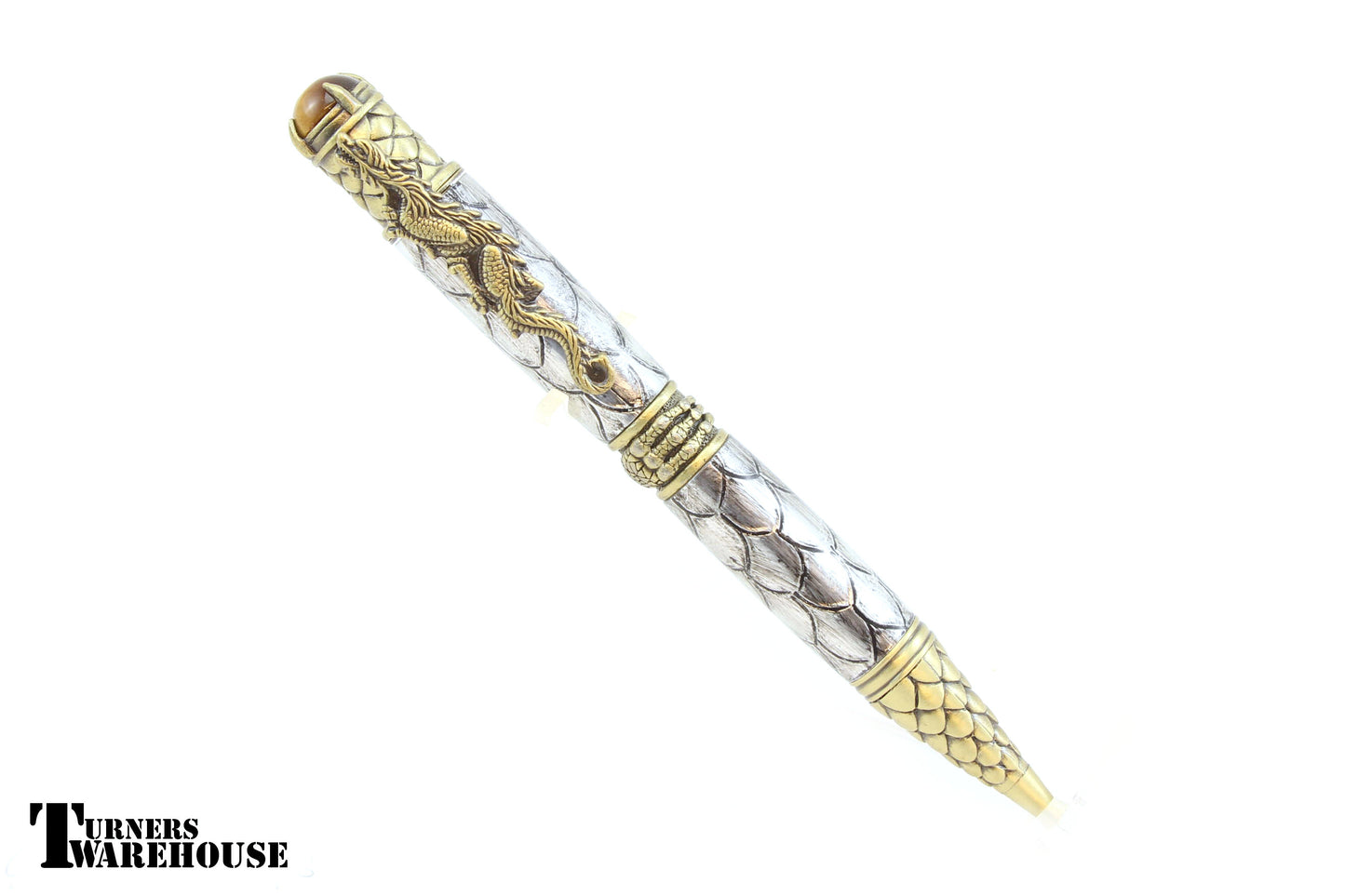 Dragon Twist Ballpoint PSI Antique Brass with steampunk metals body