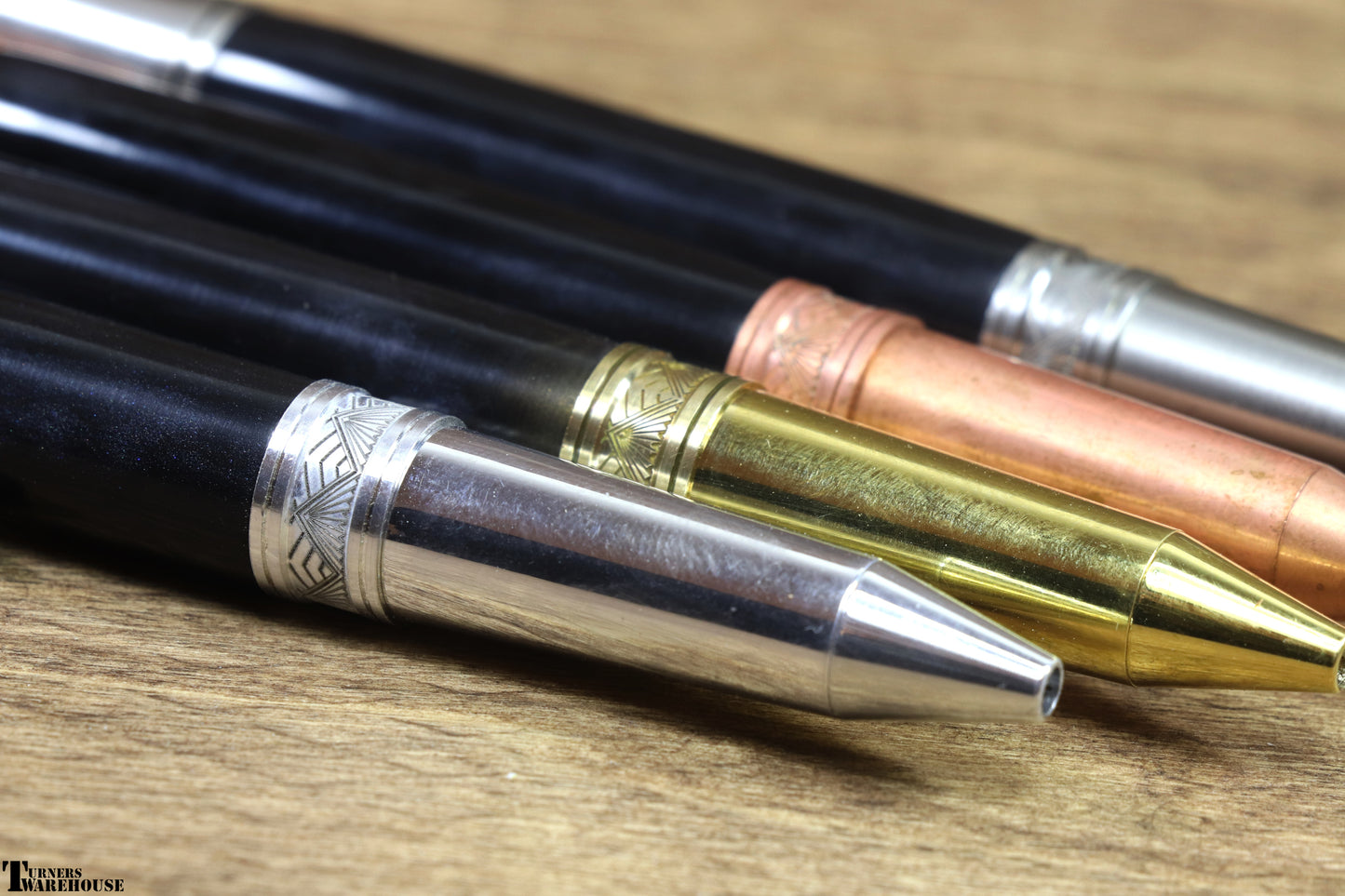 Element Series Twist Pen Kit Aluminum, Brass, Copper and Stainless Steel Close up