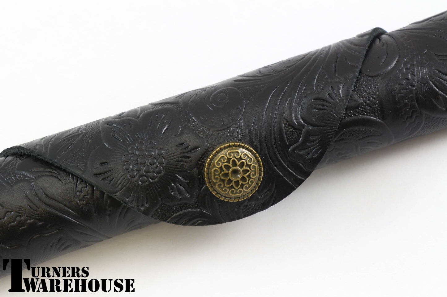 Floral Pen Case - Leather