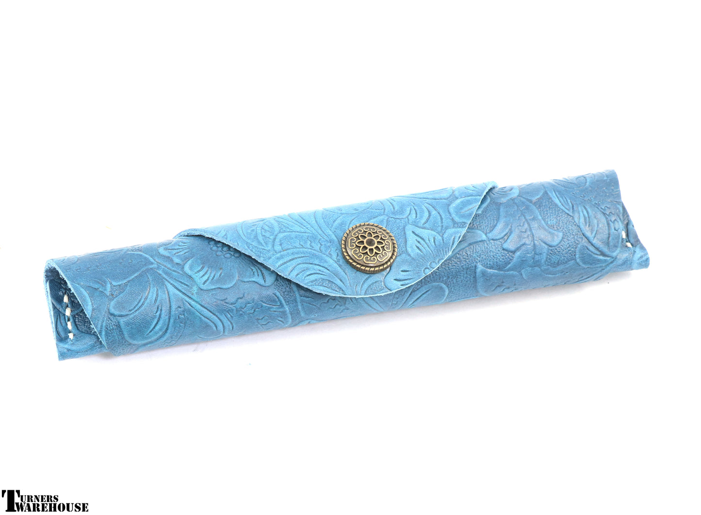 Floral Pen Case - Leather