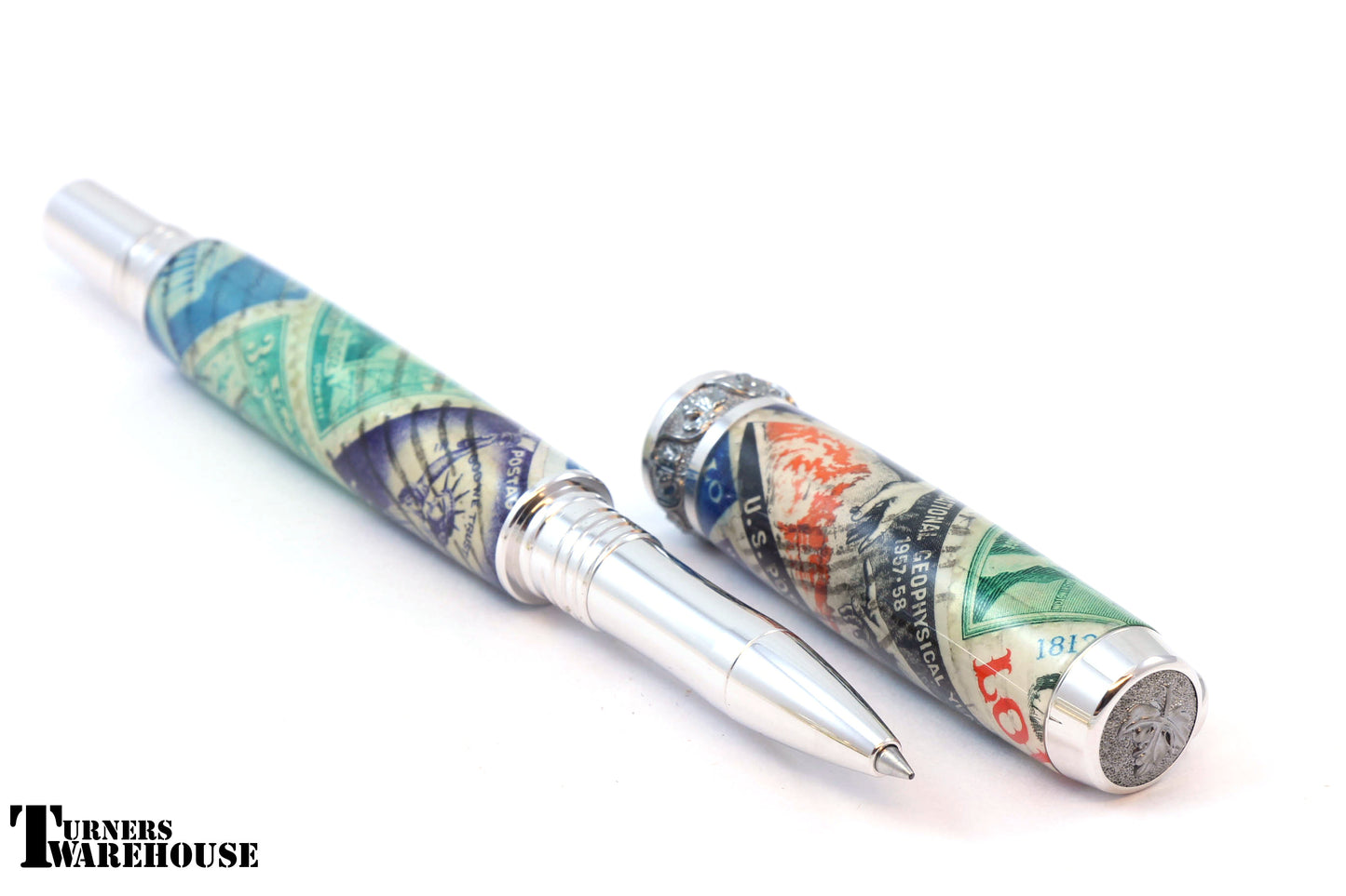 Jr Aaron Rollerball in Rhodium with Black Titanium