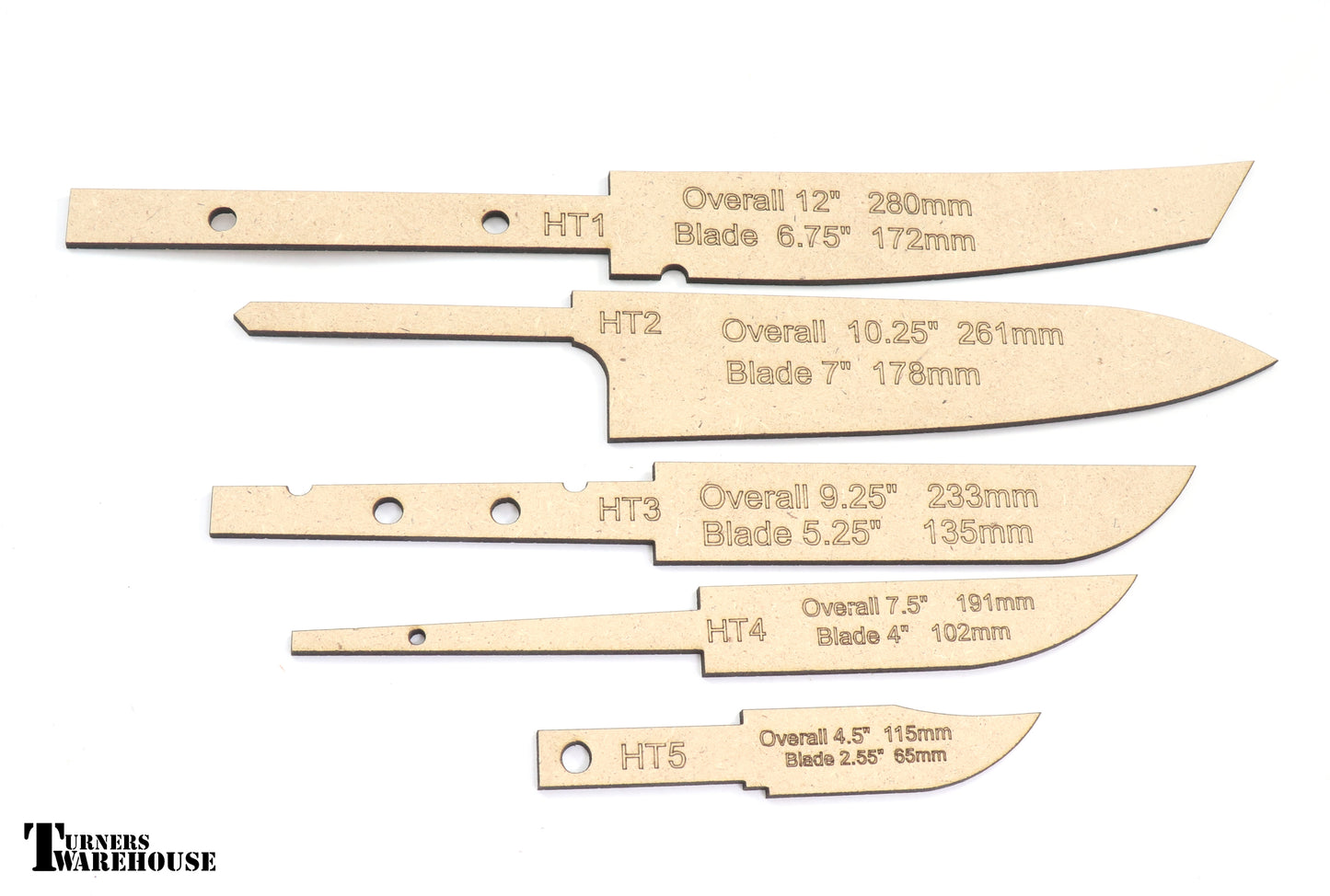 Knife Templates Hidden Tang