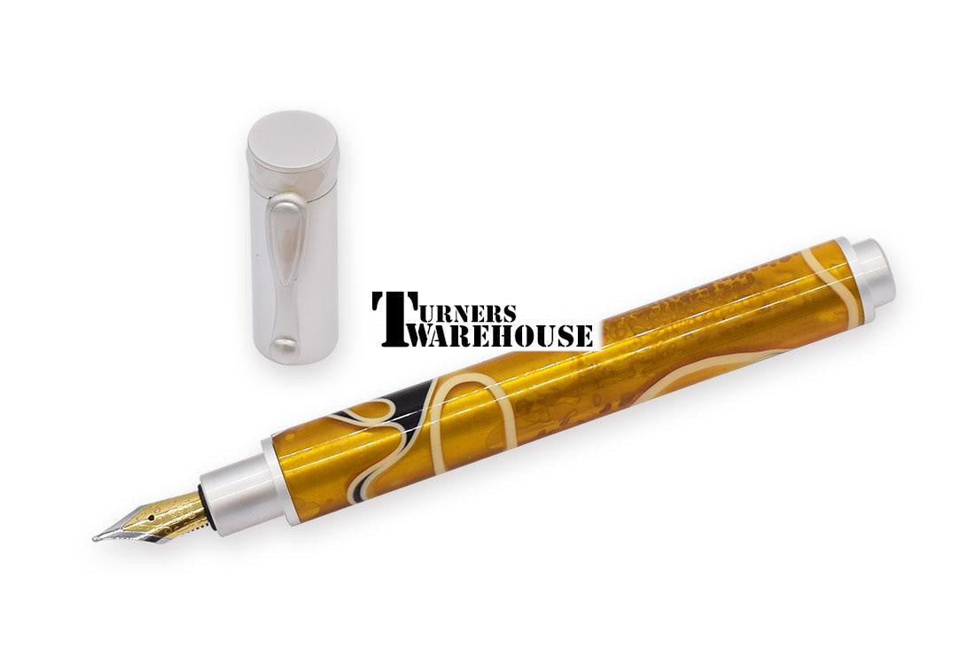 Magnetic Zen Fountain Pen Kit Satin Silver