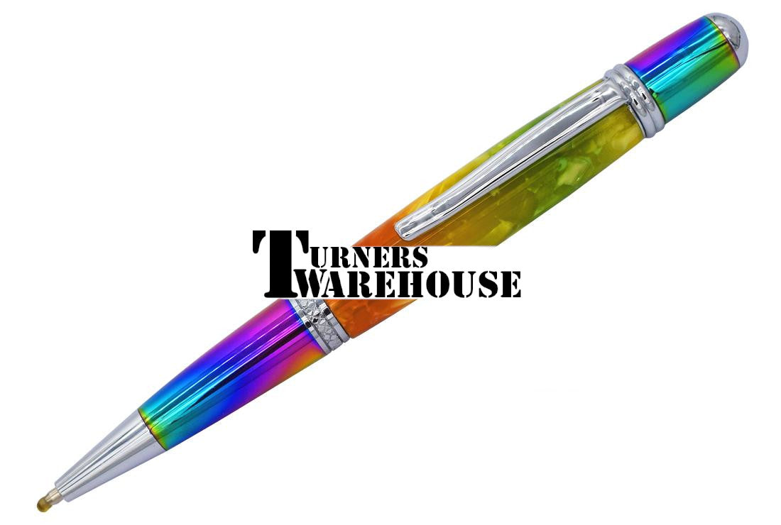 Monarch Pen Kit Oil Spill with Chrome