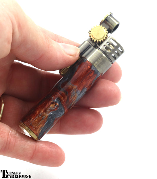 Steampunk Lighter with molten metals body