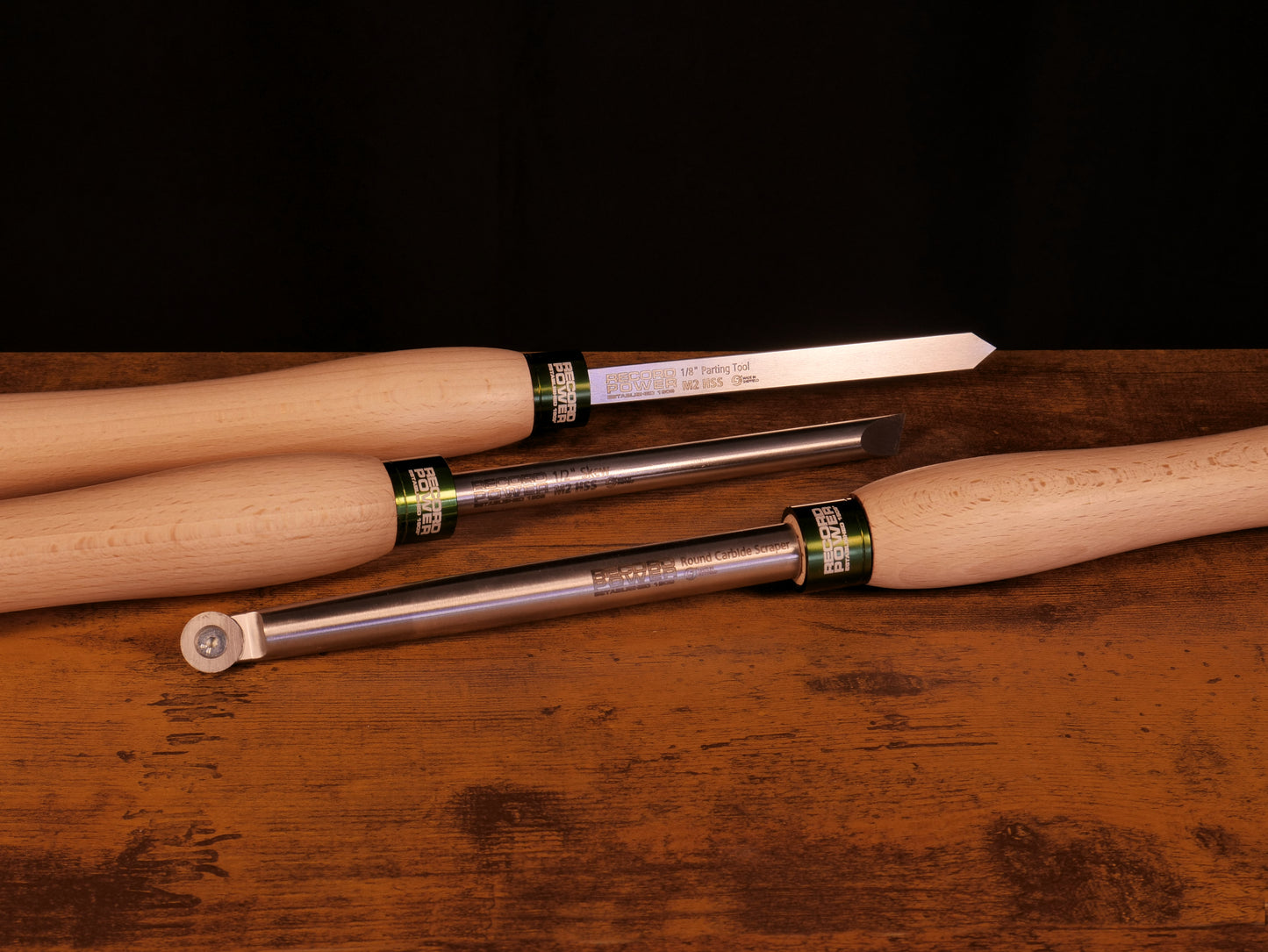 Record Power 3 pc Small Projects Turning Tools Set - 9" ProComfort Handles