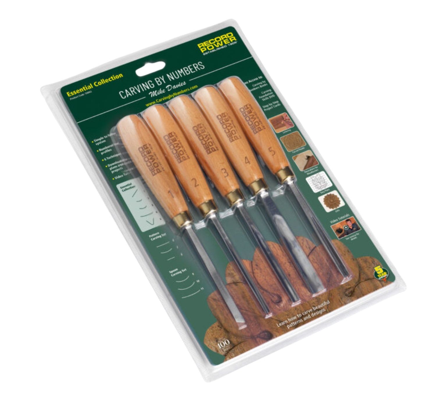 Carving by numbers Record Power Essential Carving tools collection