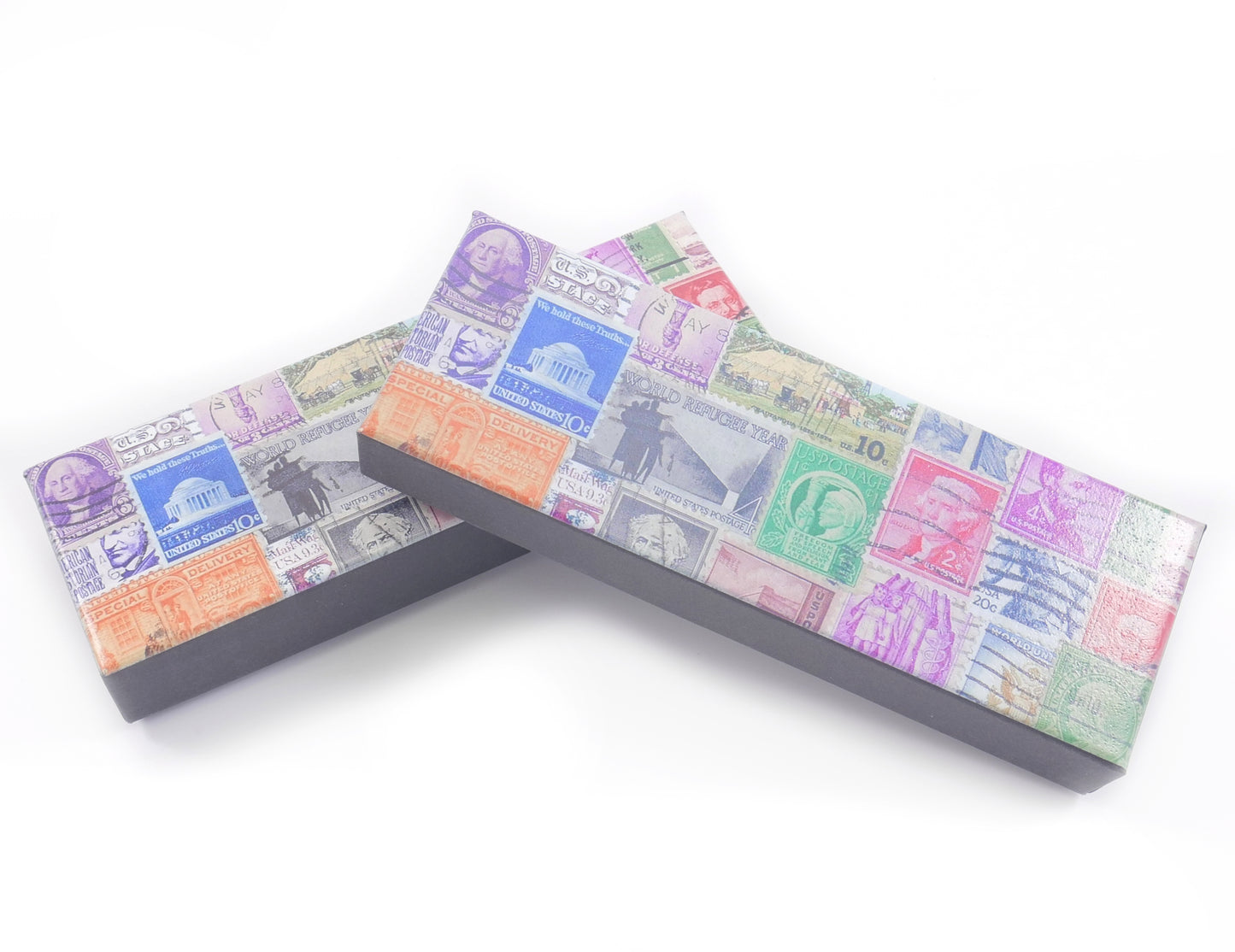 Embellished Pen Gift Box - Black w/elastic center band