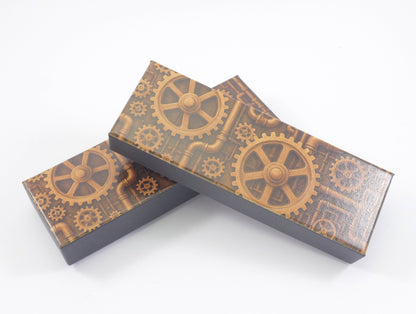 Embellished Pen Gift Box - Black w/elastic center band