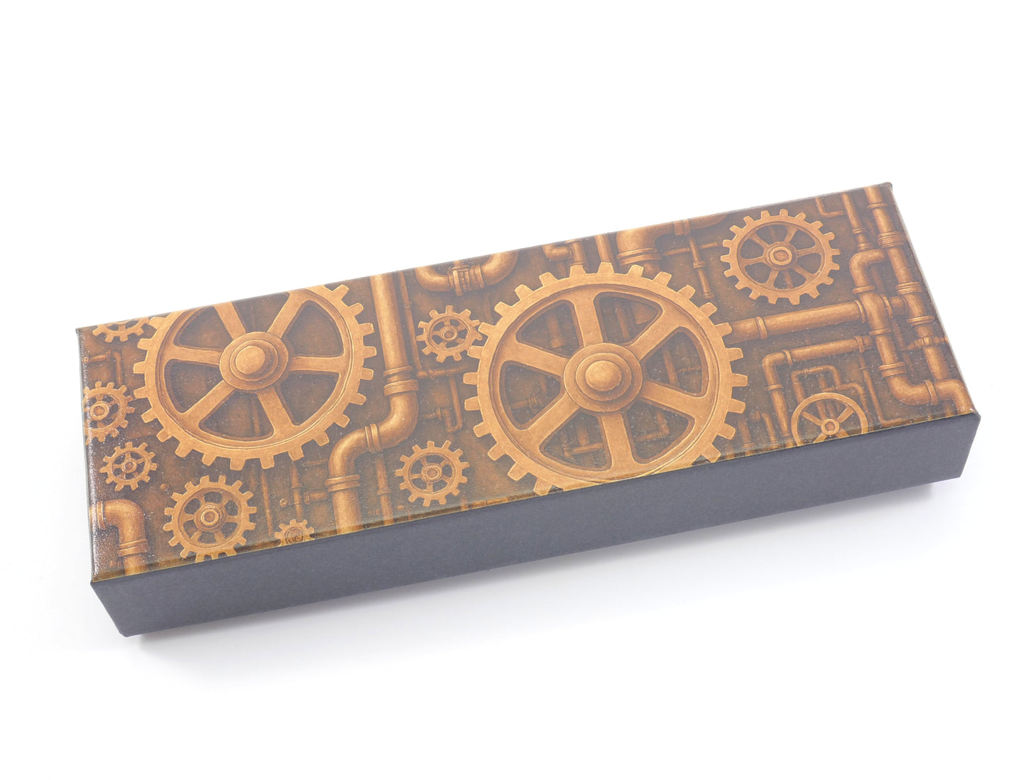 Embellished Pen Gift Box - Black w/elastic center band