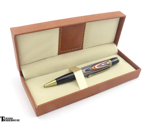 Brown Leather Pen Box