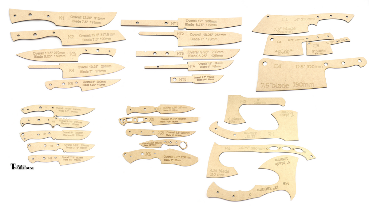 Knife Templates | Turners Warehouse