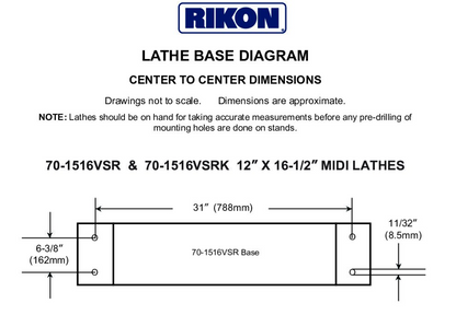 Rikon 70-1516VSR Variable Speed Midi Lathe
