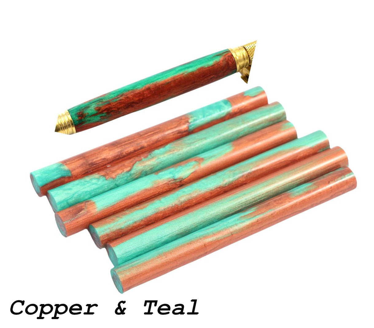 Top Choice Pen Blanks Copper and Teal