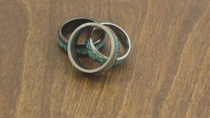 Mountain Inlay Titanium Ring Core