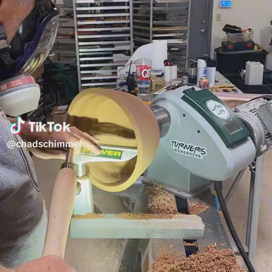 video of turning with Record Power HSS turning tools