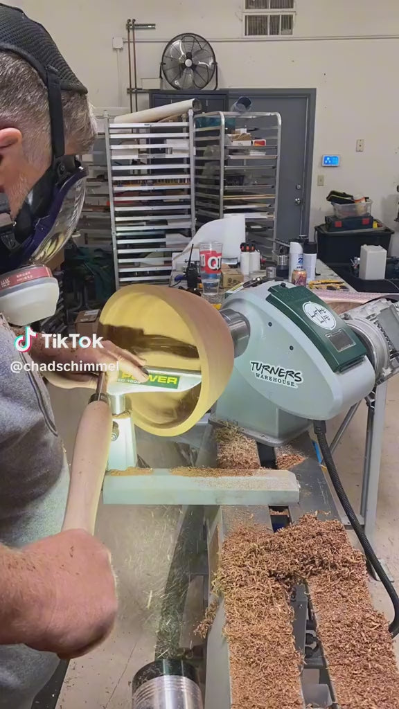 video of turning with Record Power HSS turning tools