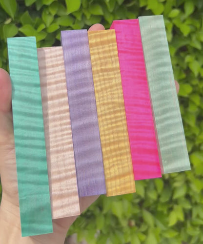 High Grade Curly Stabilized Pen Blanks