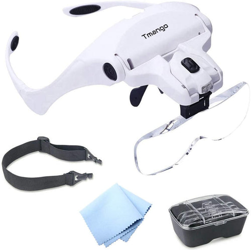 Head Mount Magnifier with Lights - Headset Glasses