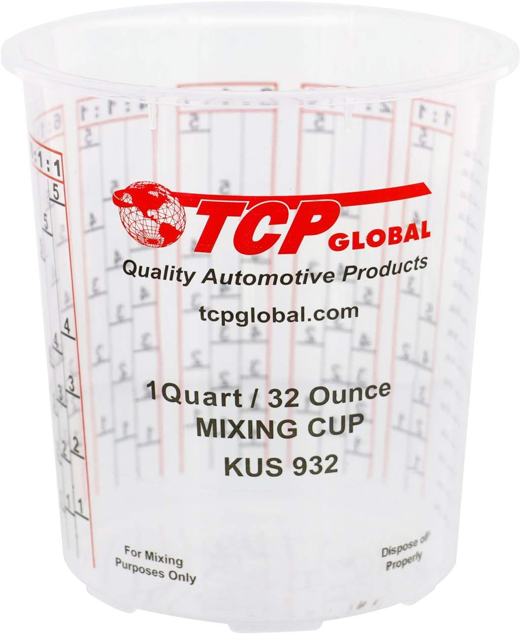 Plastic Clear Mixing Cups 32 OZ. QTY: 25