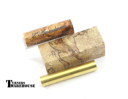 Americana Pen Blanks 2nd Amendment Spalted Maple Engraving