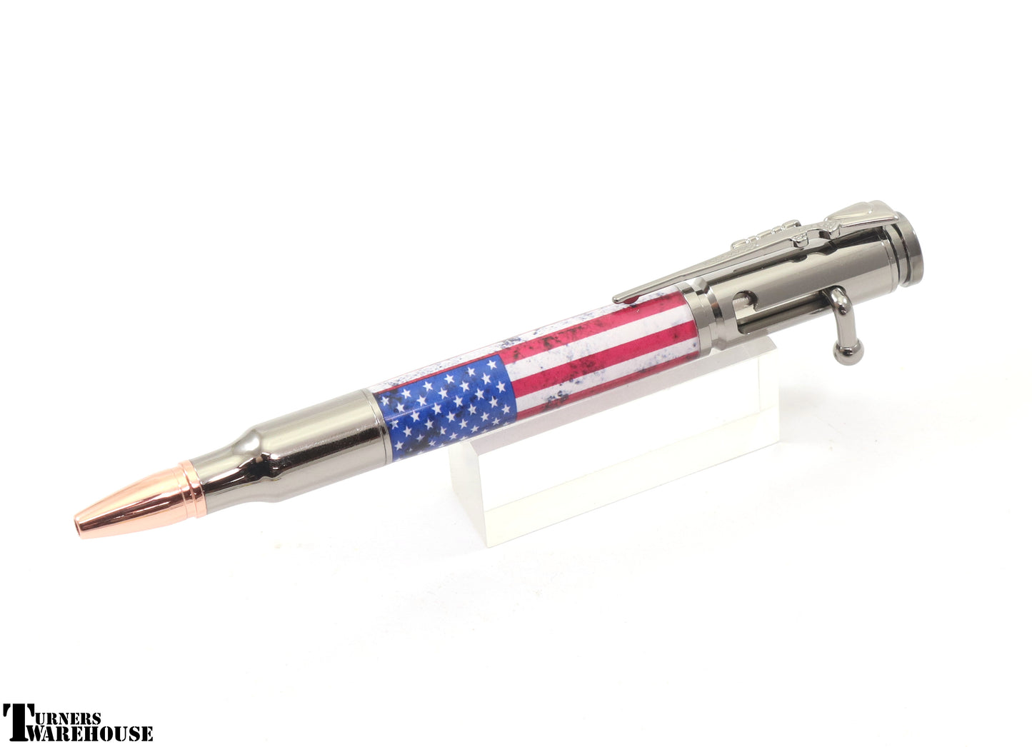 Bolt Action Pen Kit PSI Gun Metal USA Flag