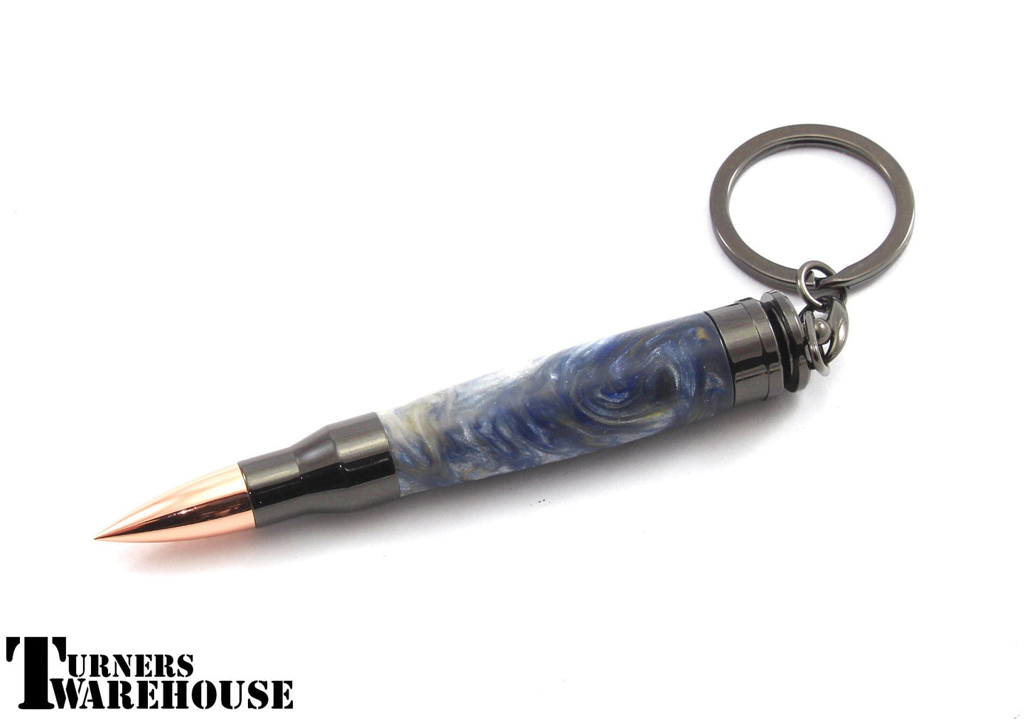 Bullet Key Chain Kit Gun Metal