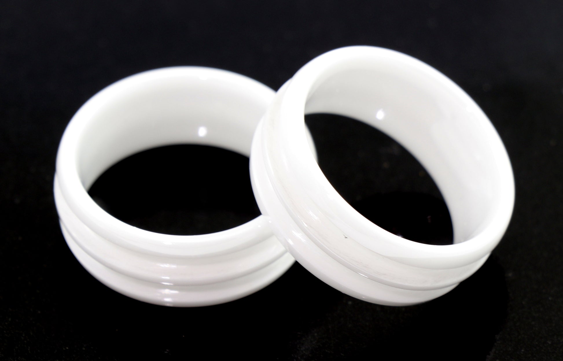 Ceramic Double Inlay Ring Core White