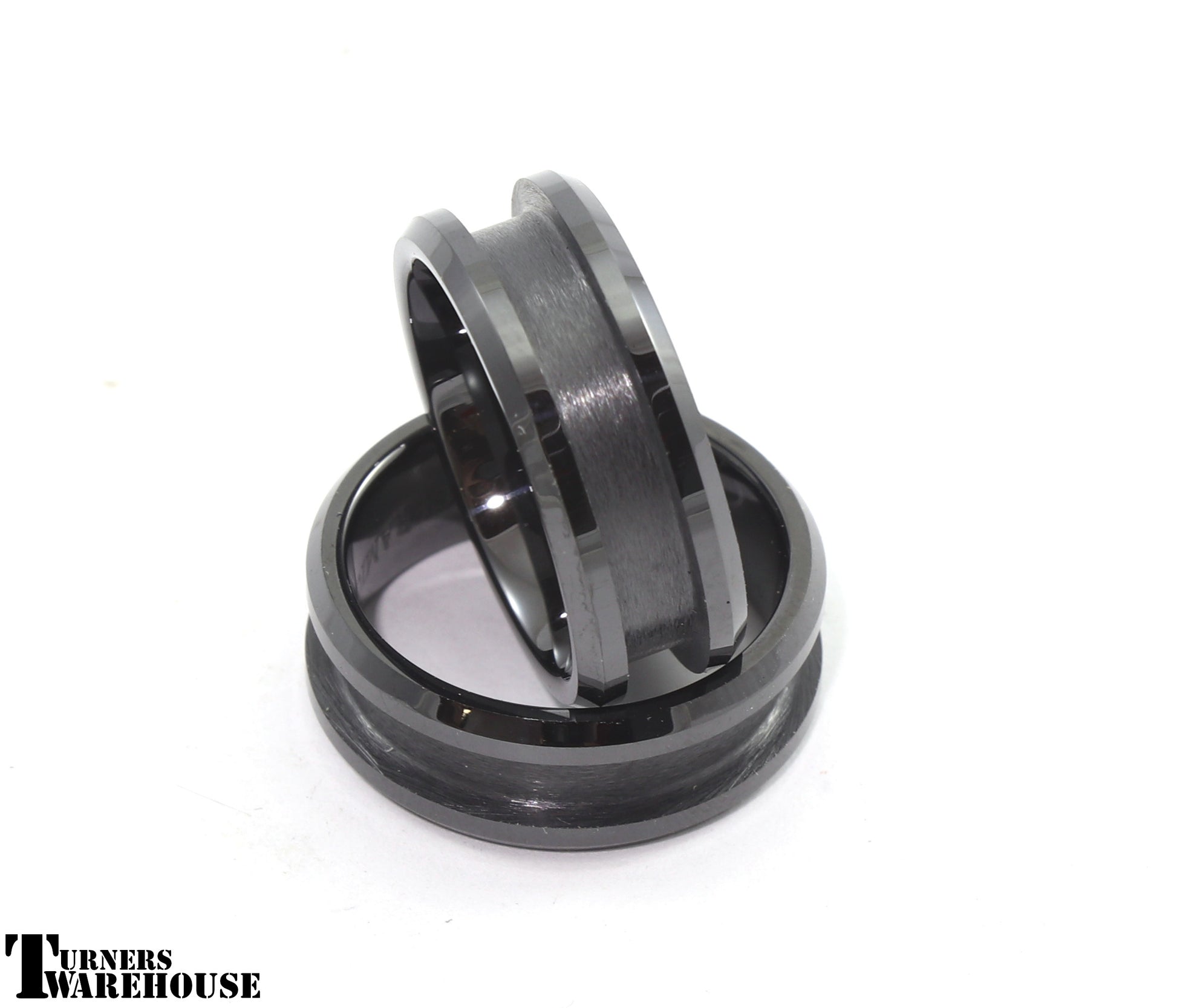 Ceramic Ring Core Blanks For Jewelry Making - Bold 8mm & Slim 4mm With Inlay Groove