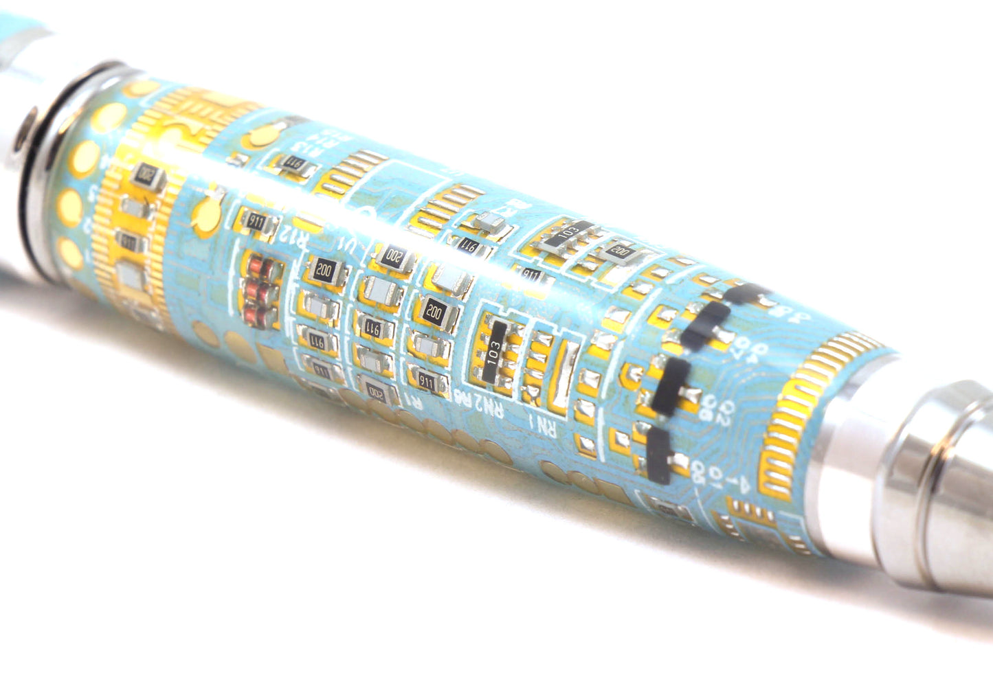 Circuit Board Pen Blank Cigar Pen in Blue