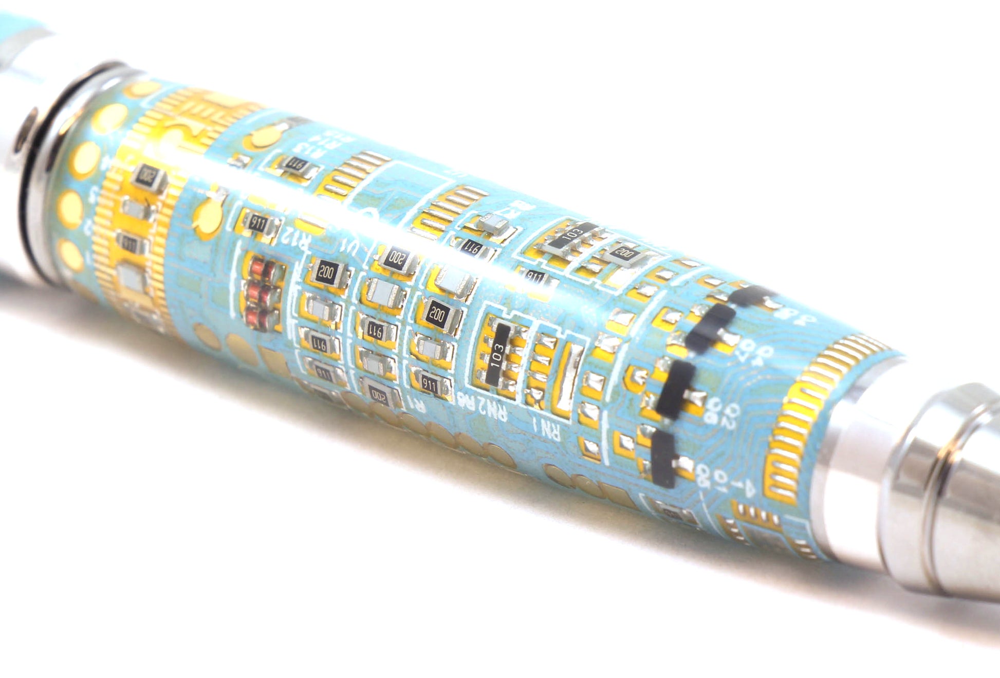 Circuit Board Pen Blank Cigar Pen in Blue