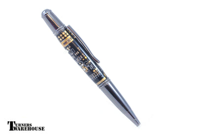 Circuit Board Pen Blank Monarch Pen Kit in Black