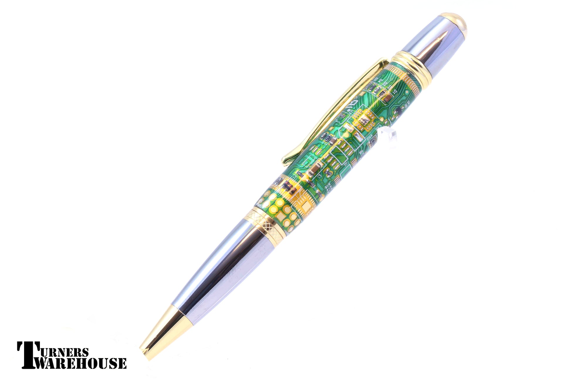 Circuit Board Pen Blank Monarch Pen Kit in Green