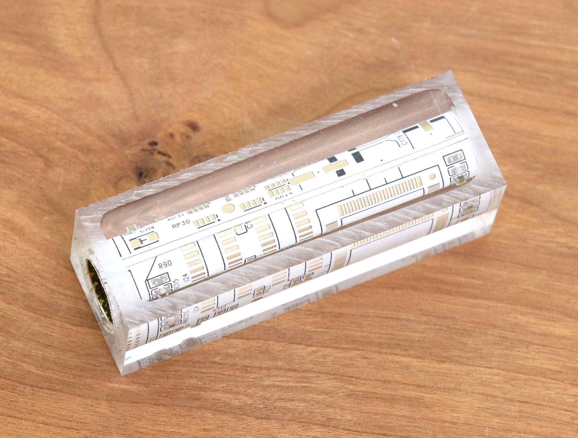 Circuit Board Pen Blank Monarch Pen Kit in White