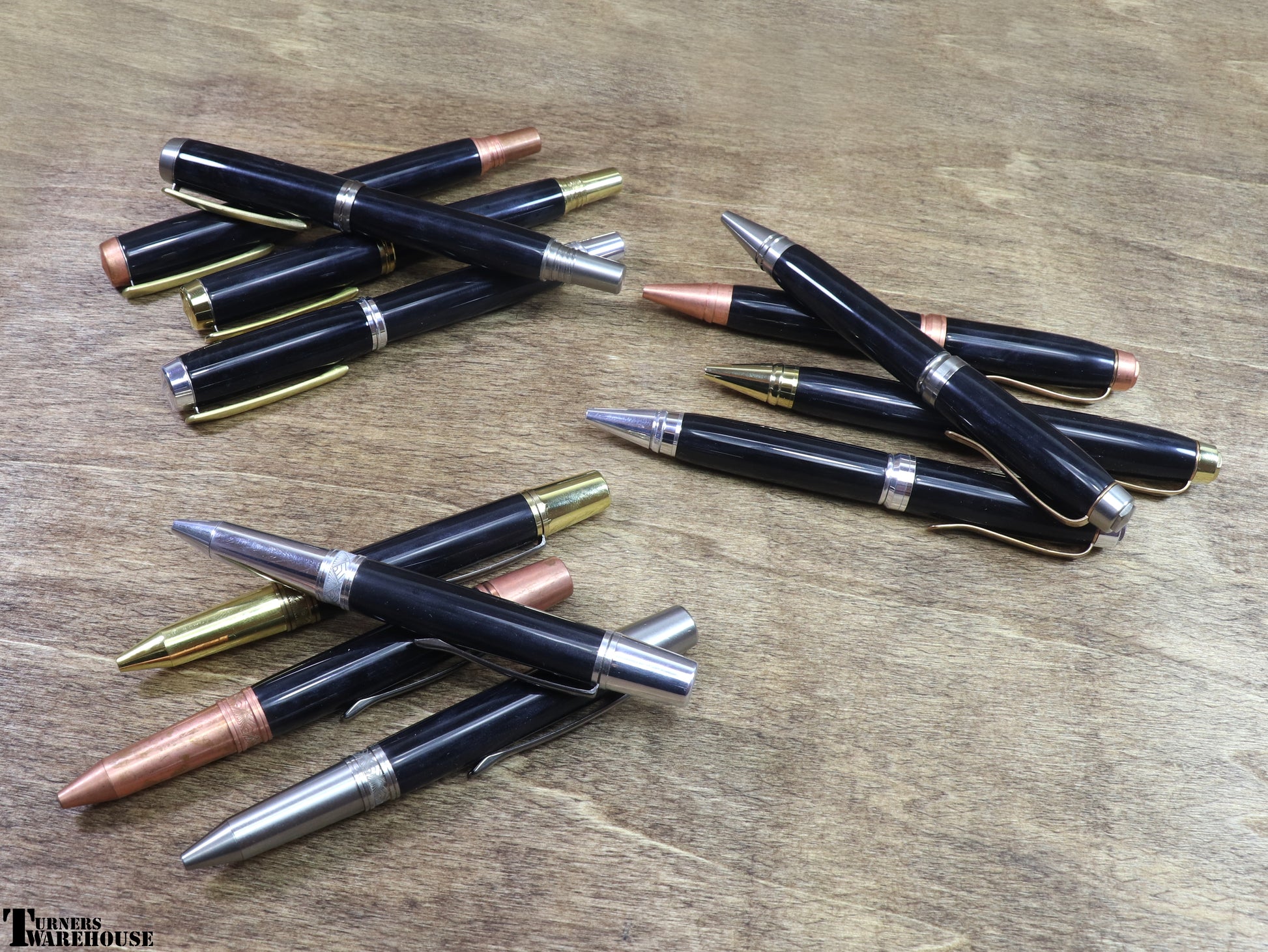  Element Series Pen Kits Group Picture Aluminum, Brass, Copper and Stainless Steel in Cigar, JR Series and Twist 