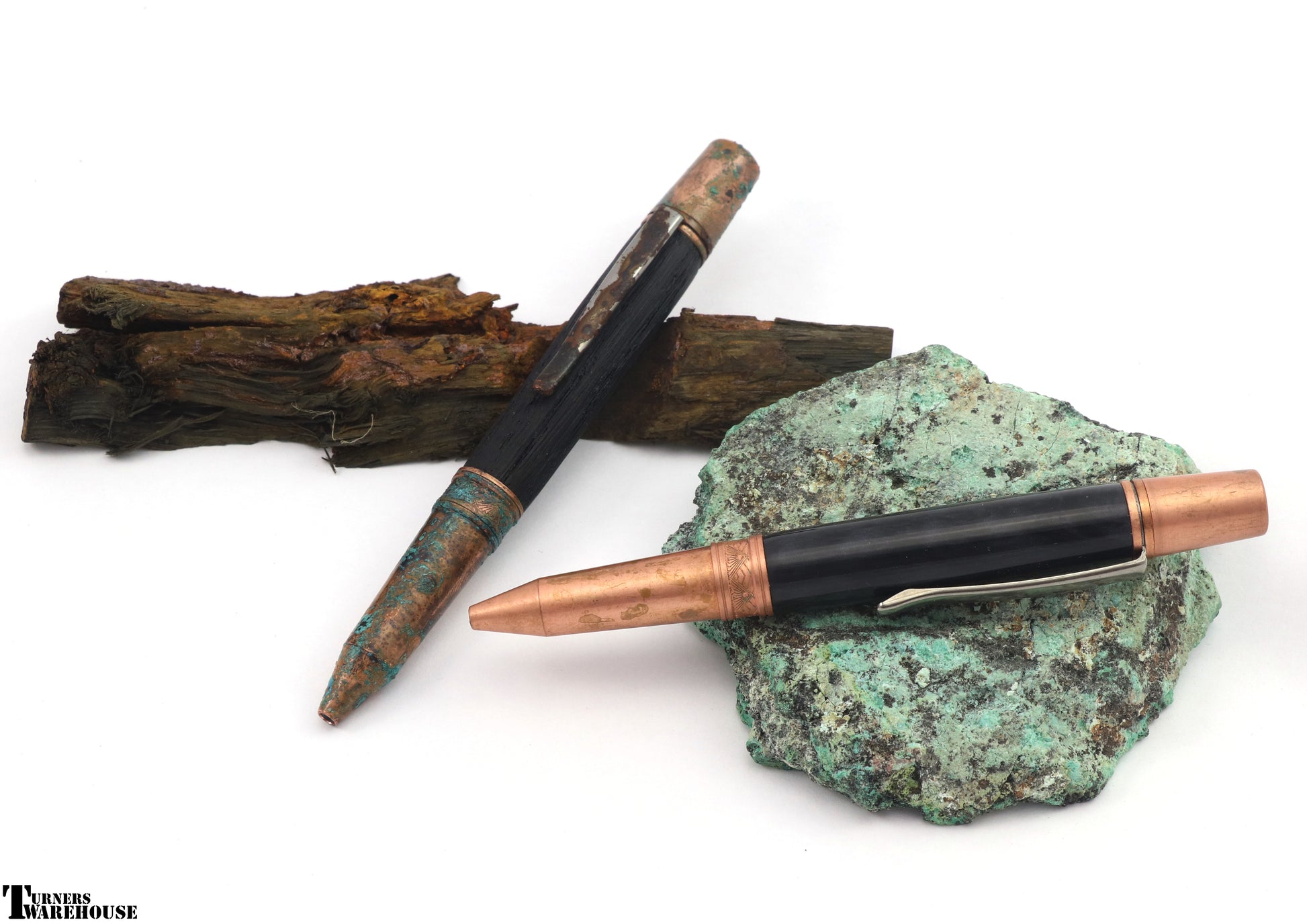 Element Series Twist Pen Kit Raw Copper and Patina Copper