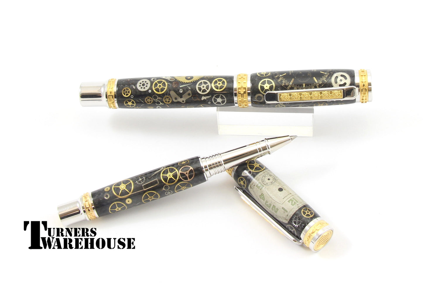 Full Size Emperor and JR Emperor Pen in Rhodium with Gold