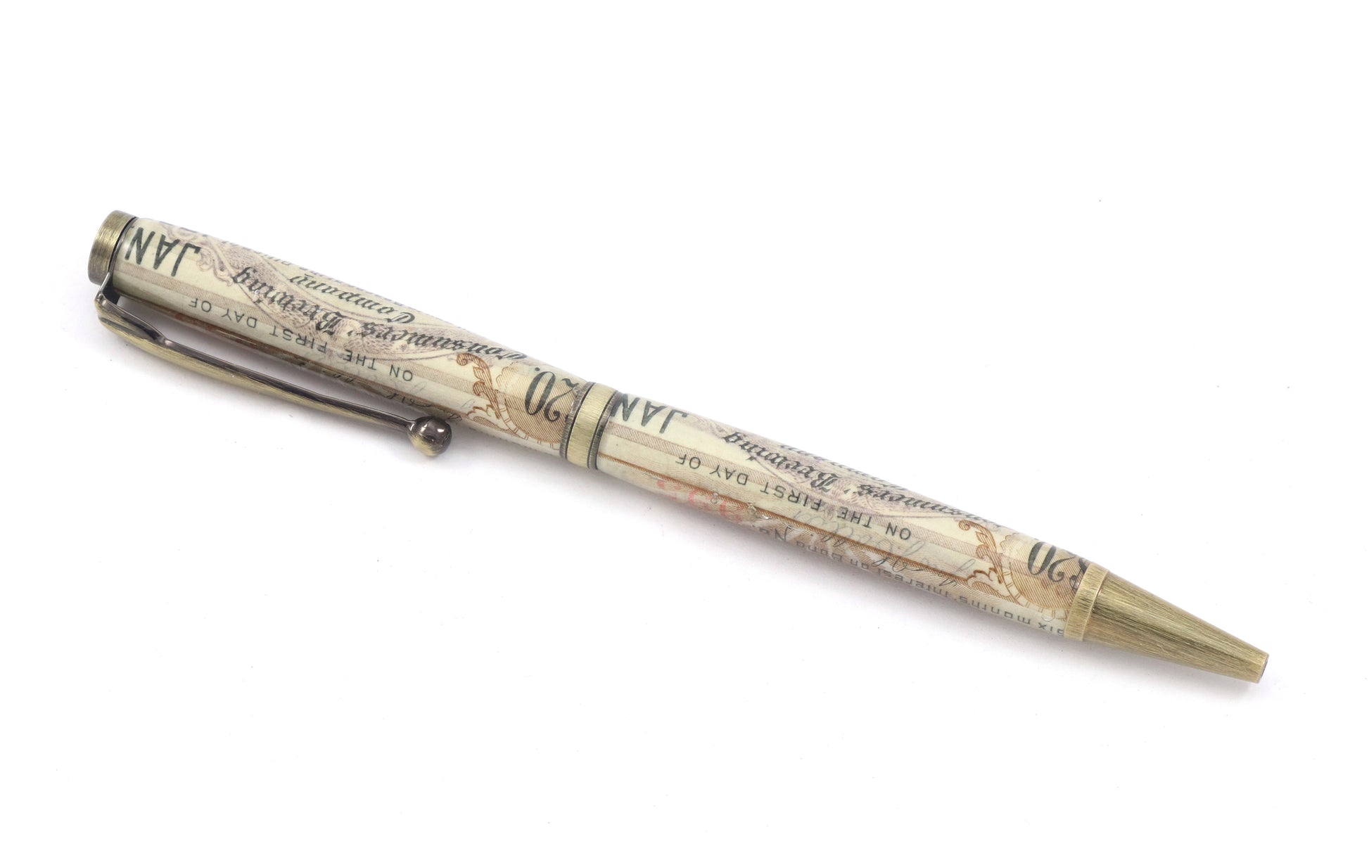Fancy Slimline Antique Brass Pen Kit