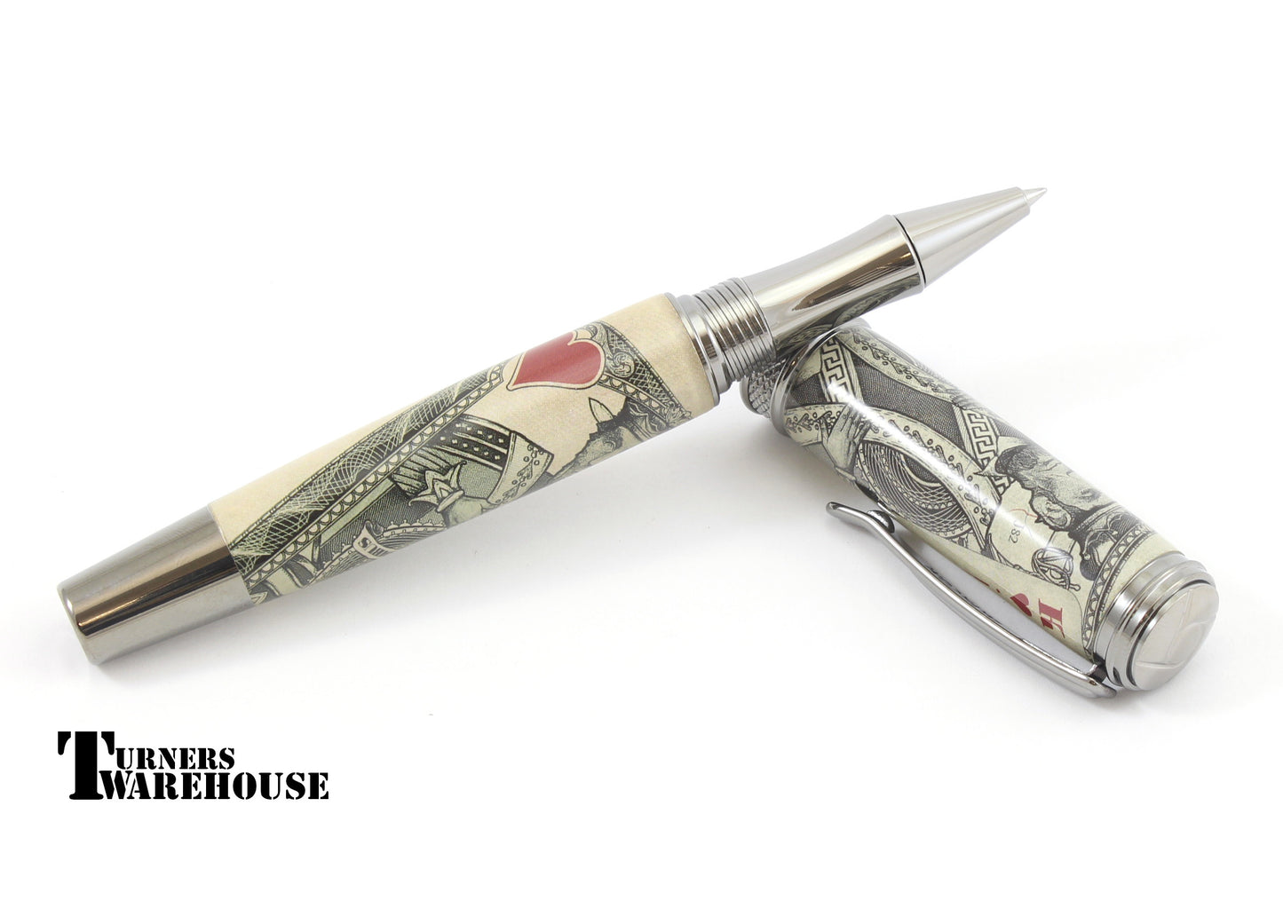 Full Size Harold Rollerball pen in Black Titanium