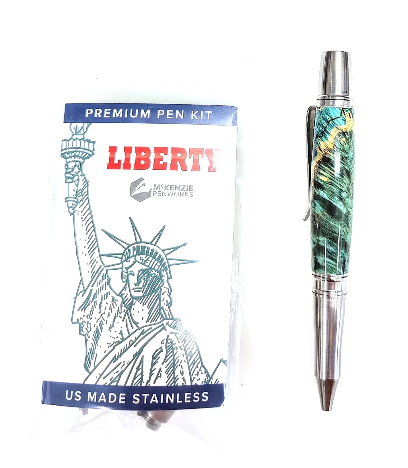 Liberty Twist Pen - Natural Stainless Steel