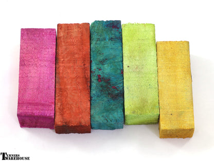 Dyed Stabilized Short Pen Blanks