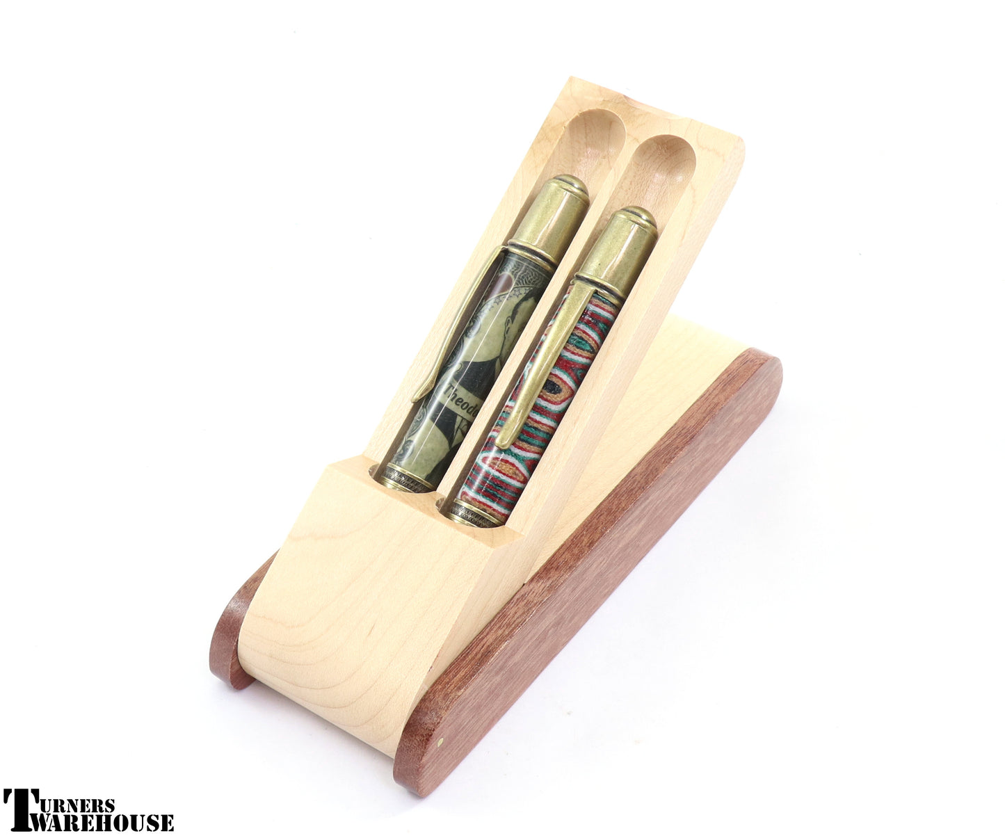 Two Tone Rosewood Maple Pen Box