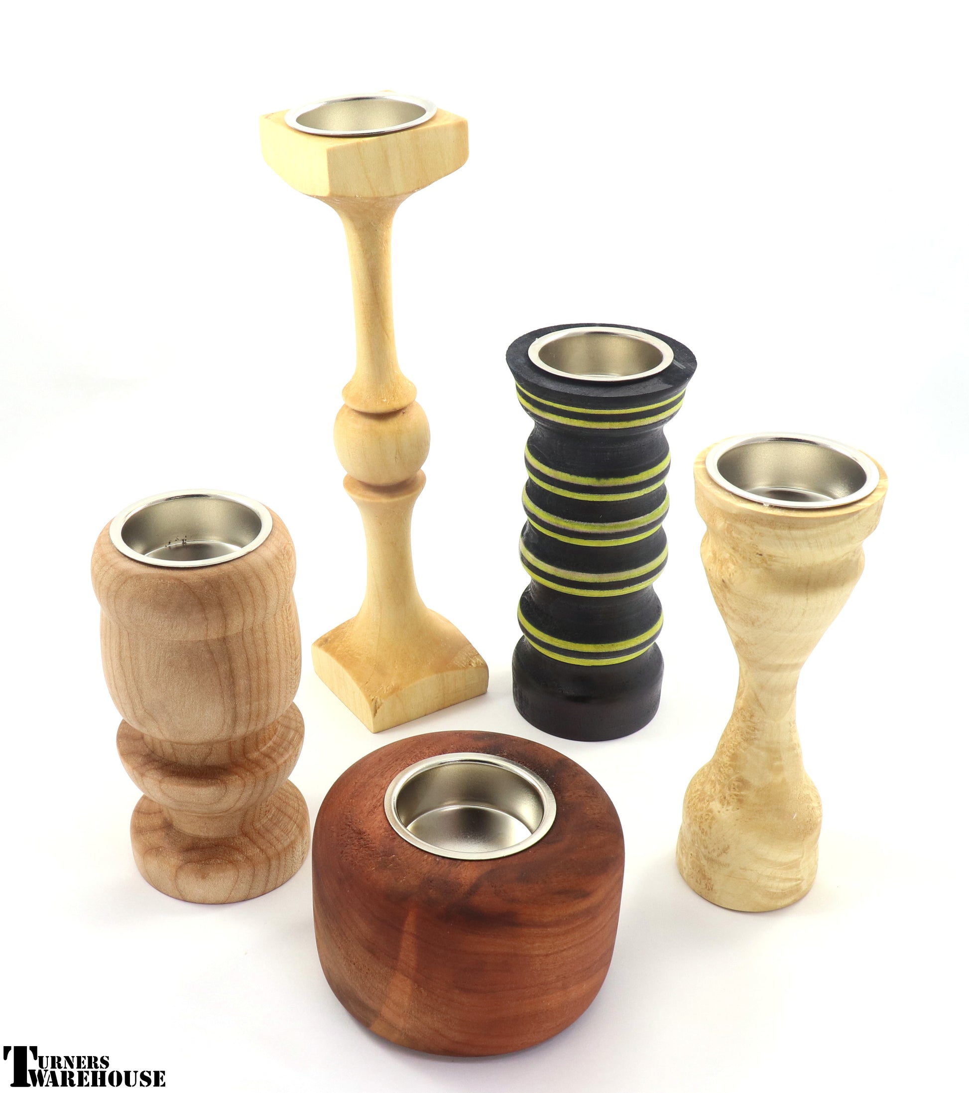 Candle Cups: Nickel (Pack of 5) [Candle Cups: Nickel (Pack of 5)] - R52.00  : Mr Woodturner, Pen kits, project turning kits and accessories