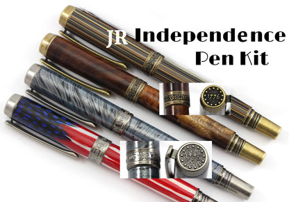 JR Independence Pen Kit Benchmark Woodturning Detail Group Image