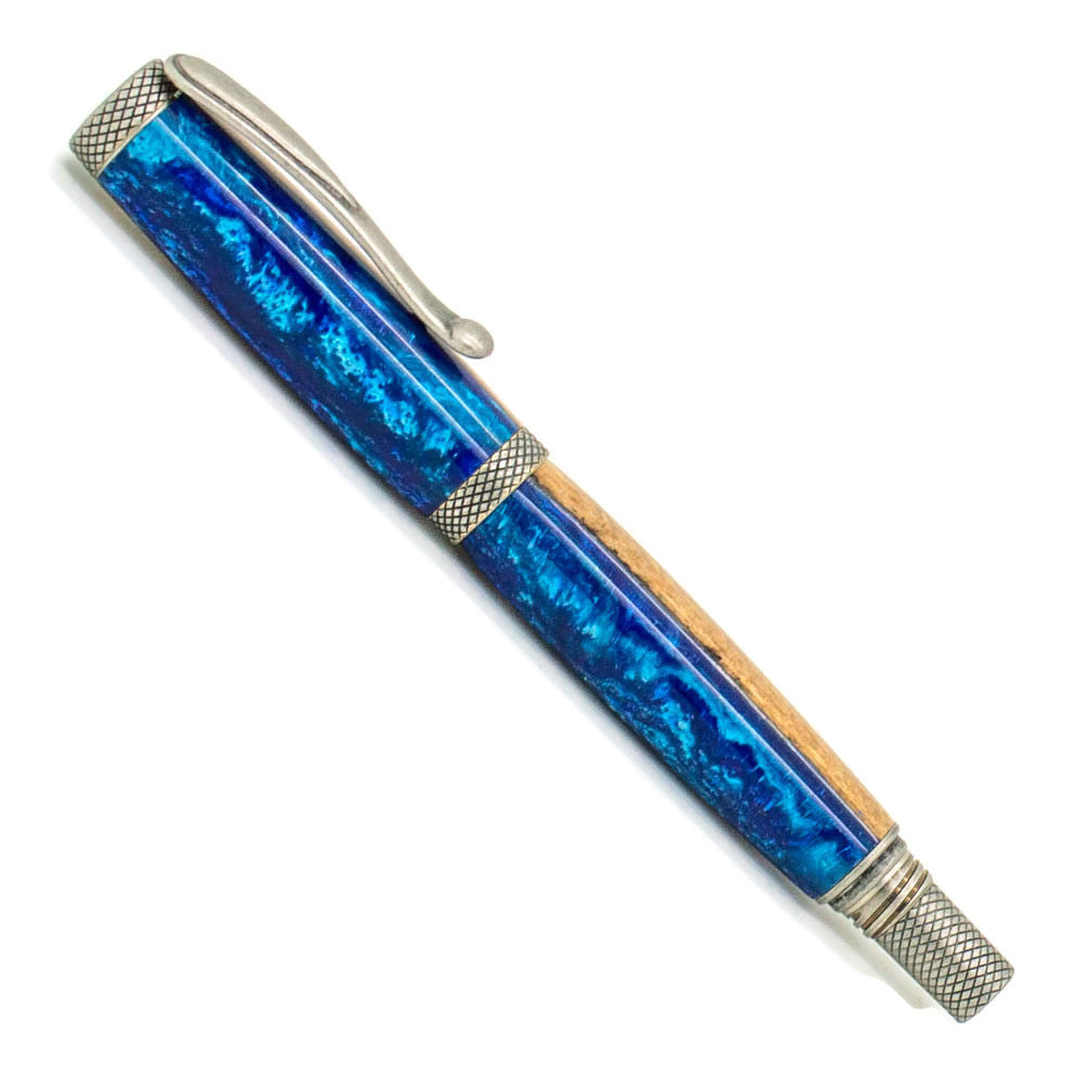 JR Milton Dayacom Antique Silver Rollerball Fountain
