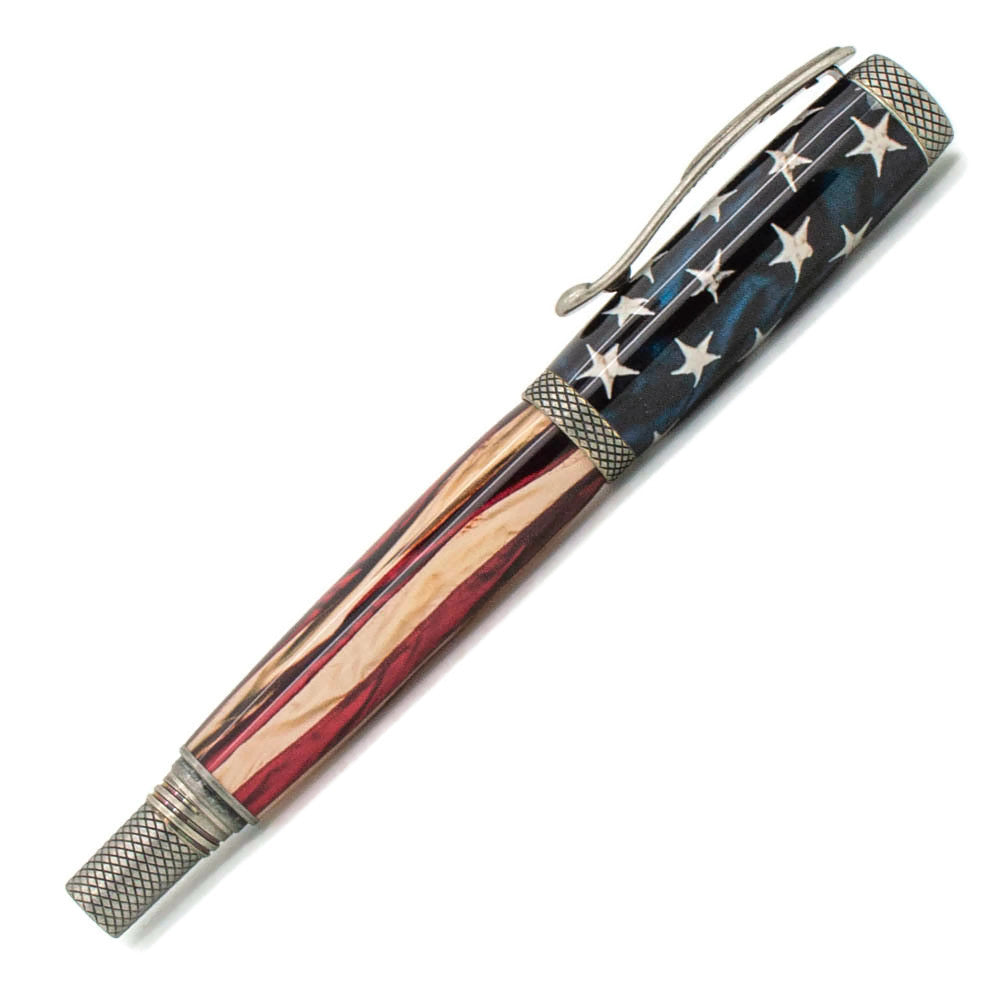 JR Milton Dayacom Antique Silver Rollerball Fountain