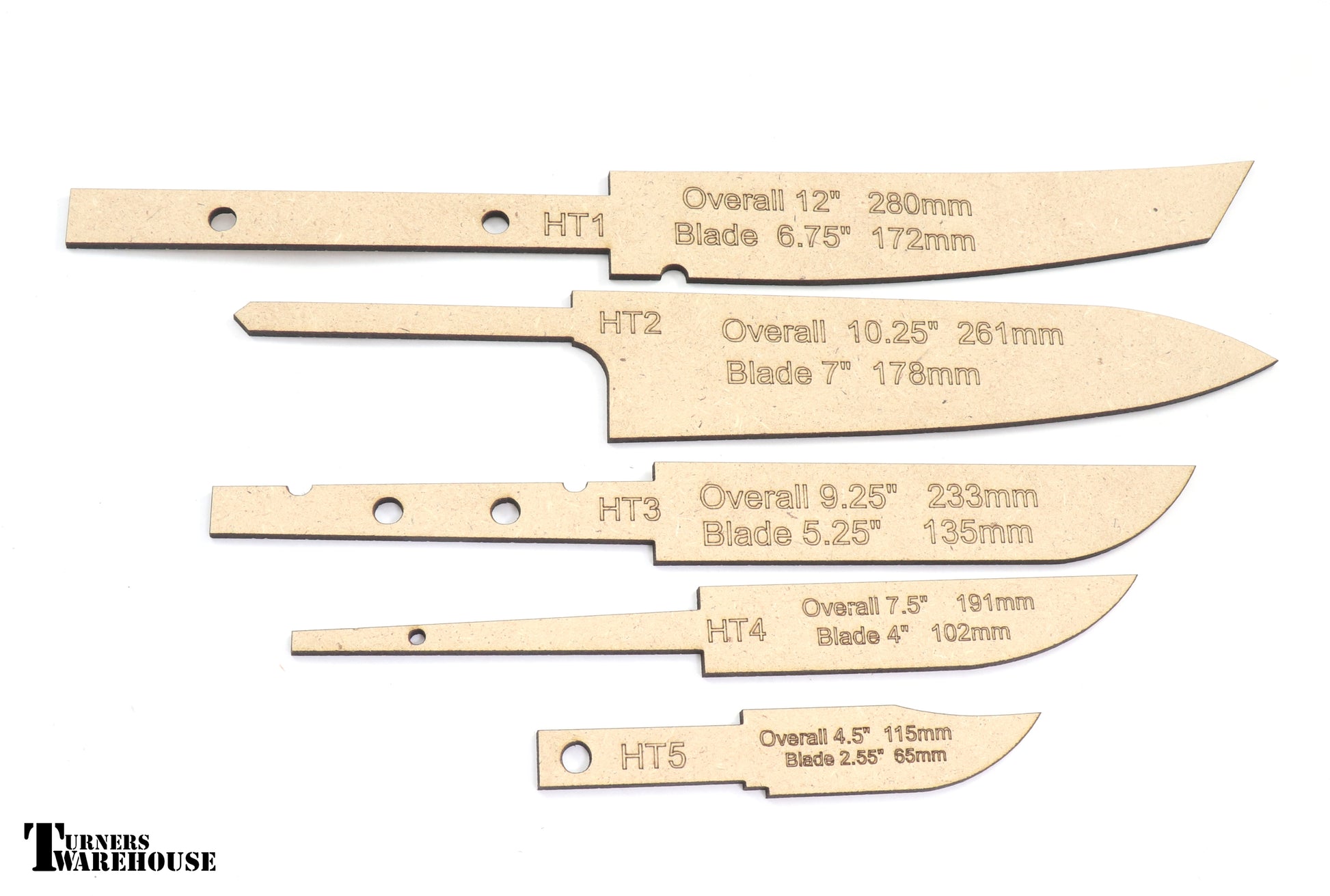 Knife Templates Hidden Tang