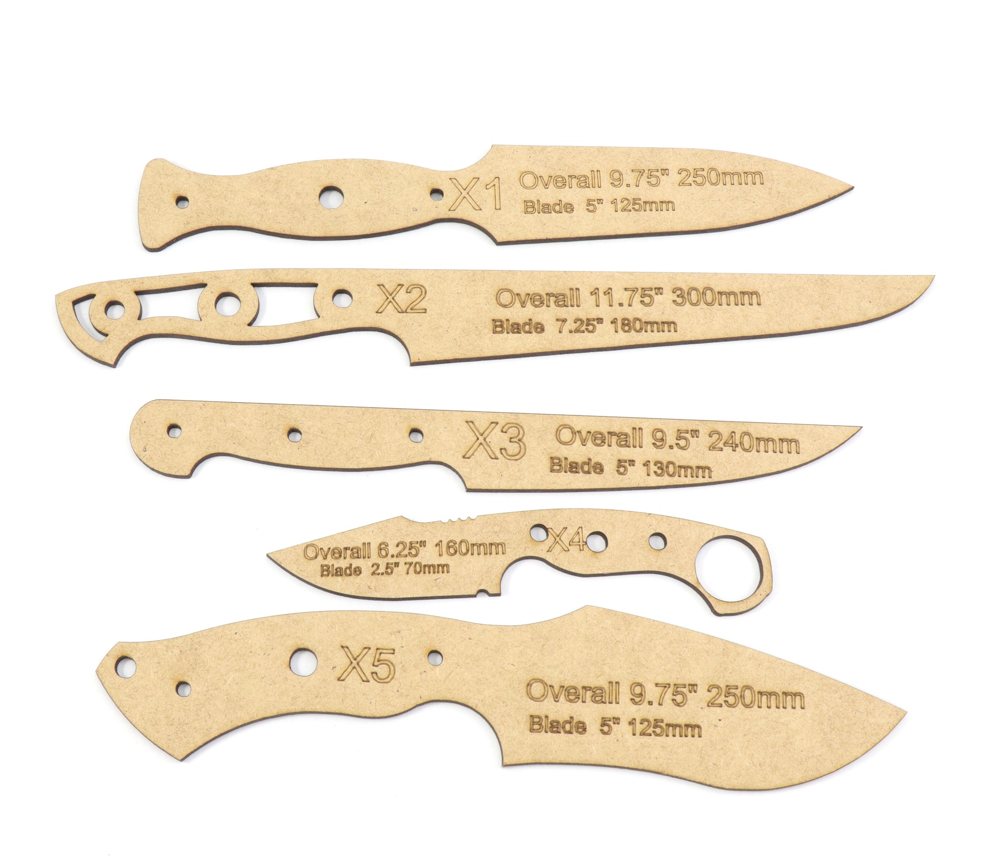 Knife Templates X Series