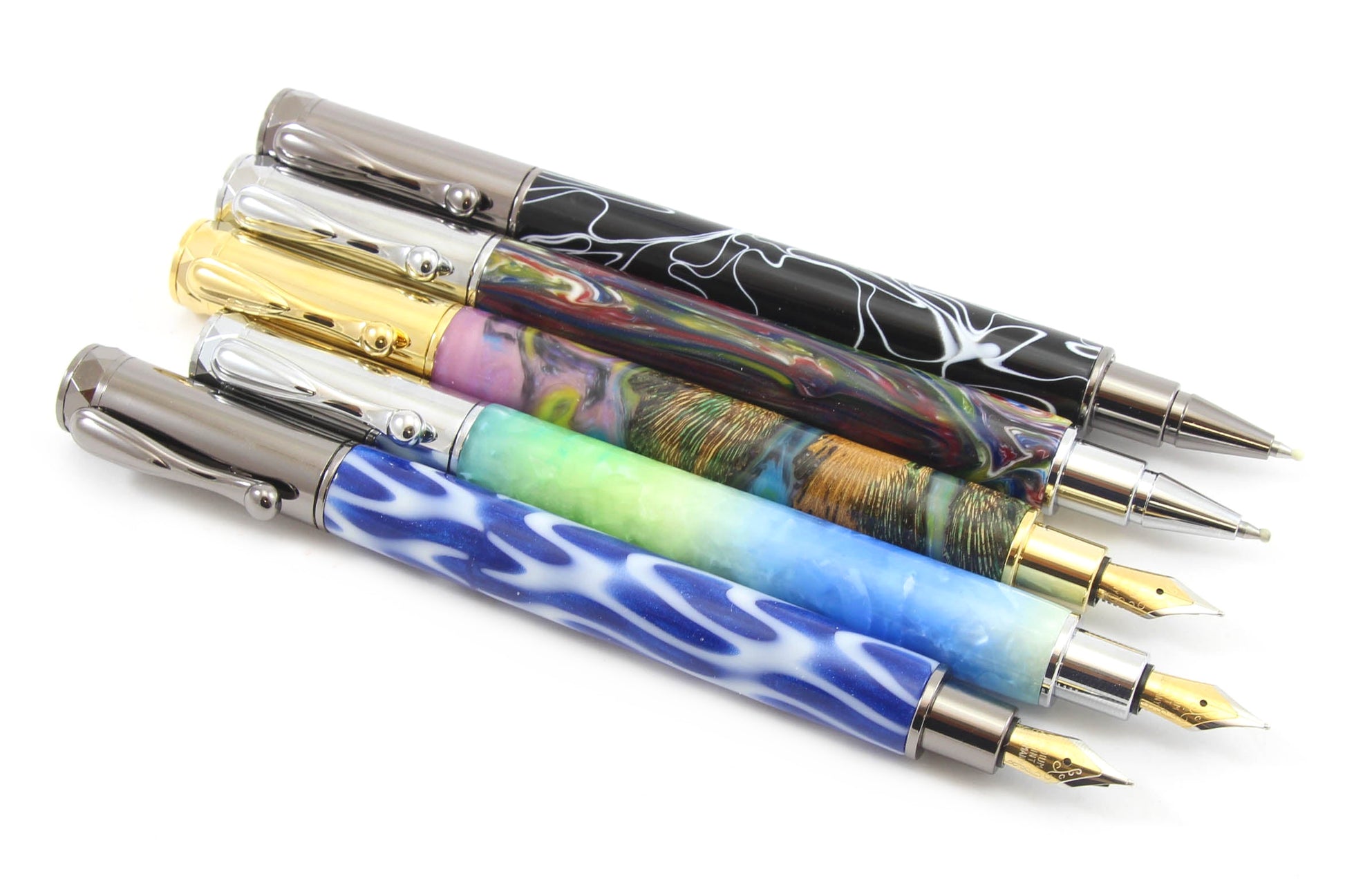 Magnetic Zen Rollerball and Fountain Pen Kit Group Image