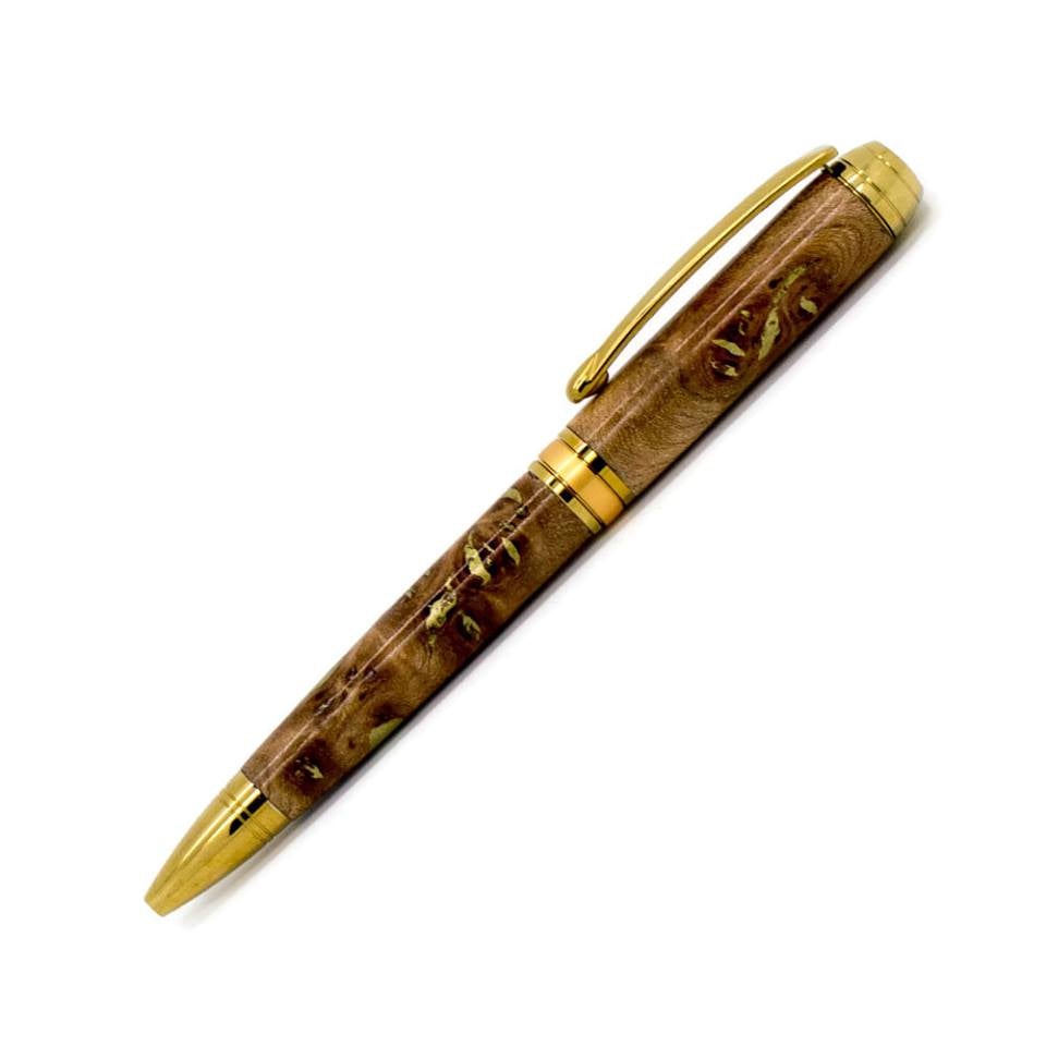 Mistral Ballpoint Beaufort Ink Titanium Gold with Brushed Gold 